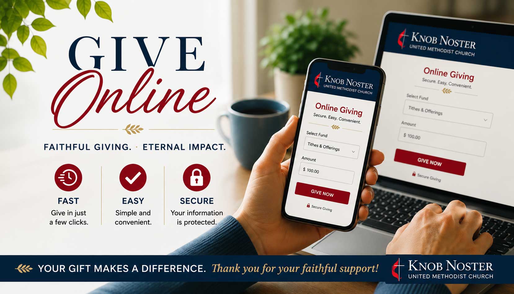 Give Online at Knob Noster United Methodist Church